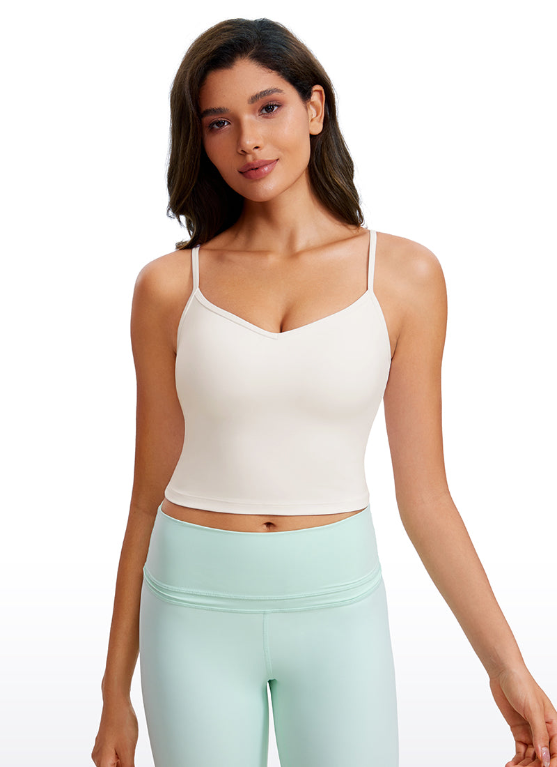 Butterluxe Tanktop mit V-Ausschnitt und integriertem BH