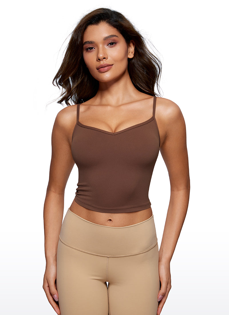 Butterluxe Tanktop mit V-Ausschnitt und integriertem BH