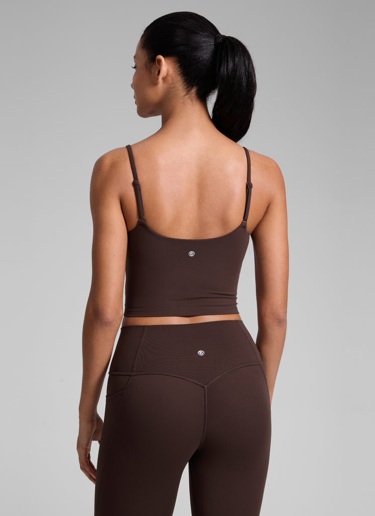 CRZ YOGA Womens Butterlift Scoop Neck U Back Yoga Longline Sports Bra Olive Green
