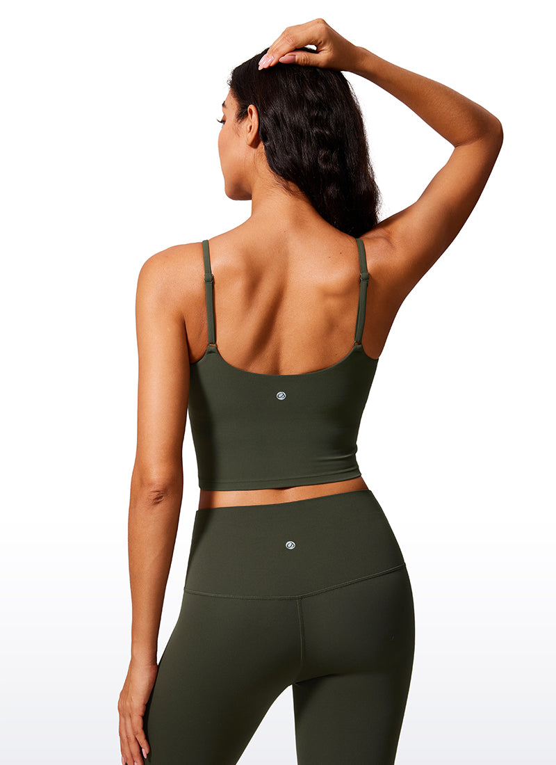 Butterlift Scoop Neck Cropped Build-in Bra Tanks