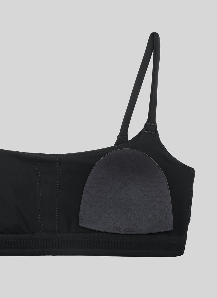 CRZ YOGA Womens Butterbreeze Spaghetti Strap Scoop Neck Sports Bra Black