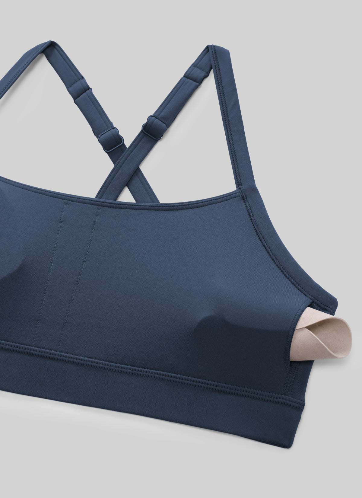 CRZ YOGA Women's Butterlift Yoga U Neck Cross Back Keyhole Sports Bra Stelindigo