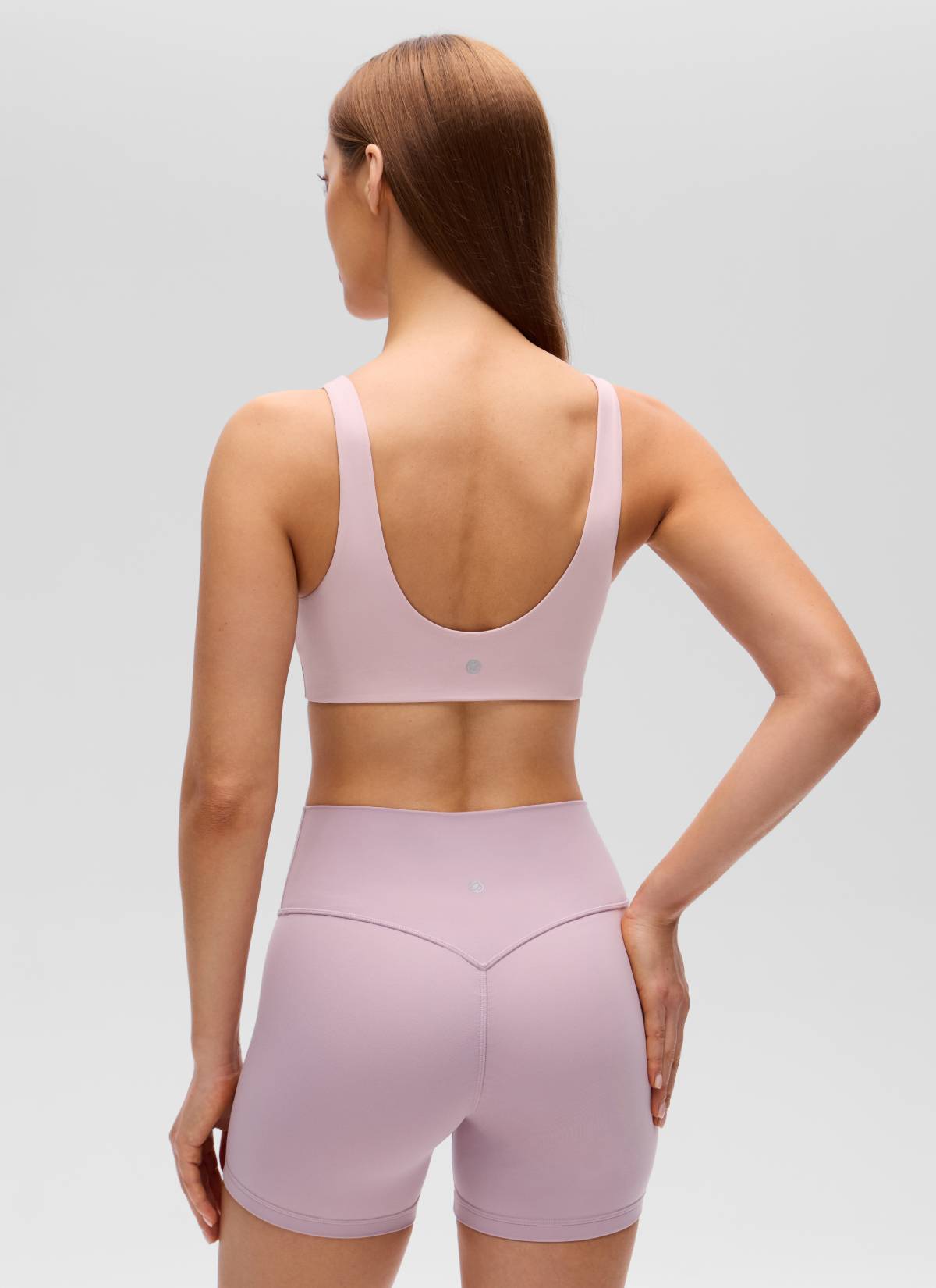 חזיית ספורט יוגה לנשים CRZ YOGA Butterluxe עם גב U, תמיכה קלה, ורוד אובך