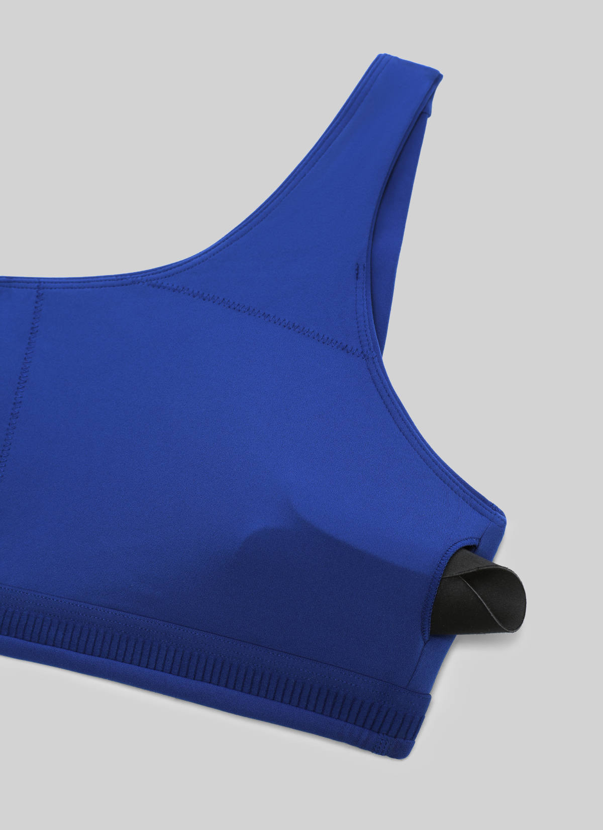 חזיית ספורט נשים Butterlift® יוגה, רצועות א-סימטריות, תמיכה בינונית, כחול גלים