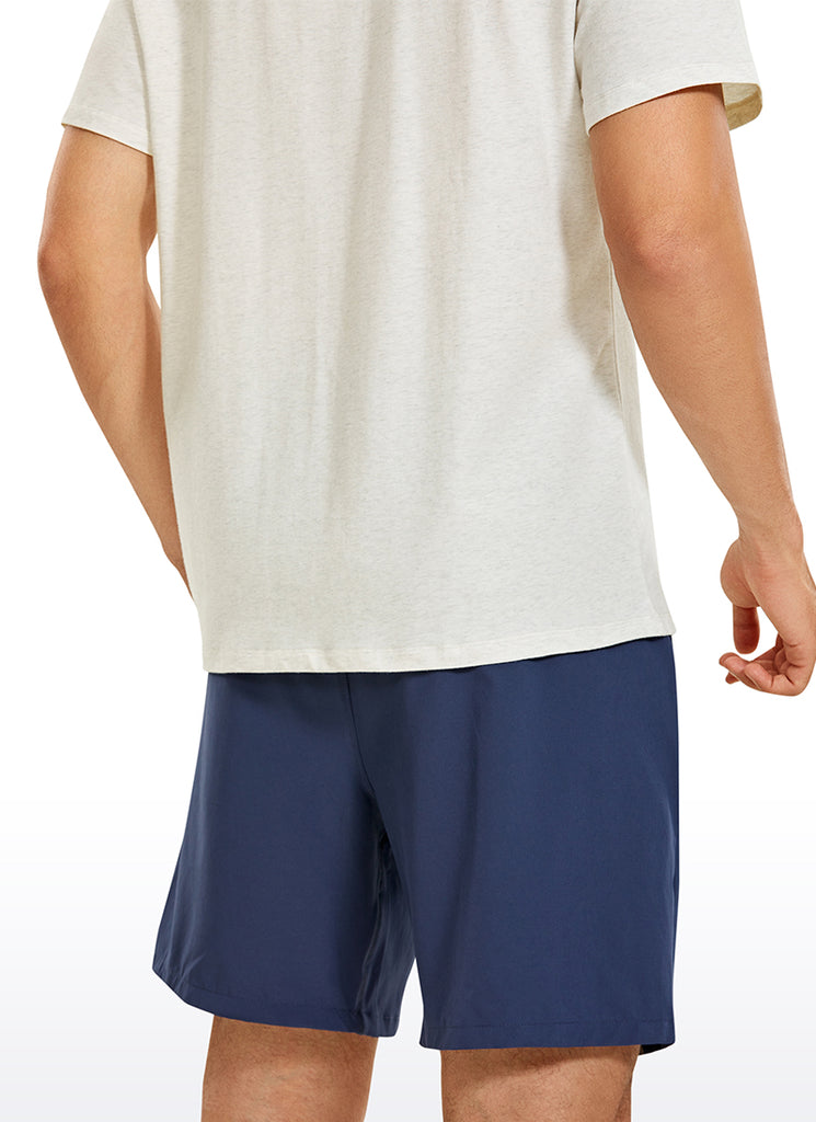 CRZ YOGA Men's Casual Relax Fit Shirts Pima Cotton Short Sleeve V Neck Black