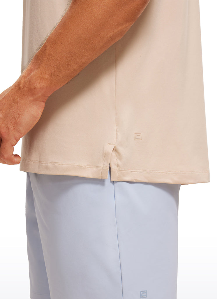 CRZ YOGA Men's Stretchy Workout Classic Fit Tank Tops Sleeveless White Opal