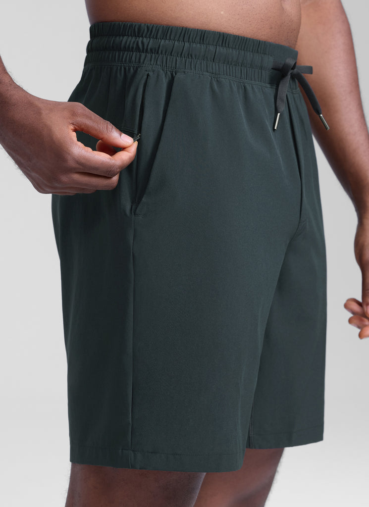 CRZ YOGA Men's Train Relaxed Fit Feathery-Fit Linerless Shorts 9'' Melanite