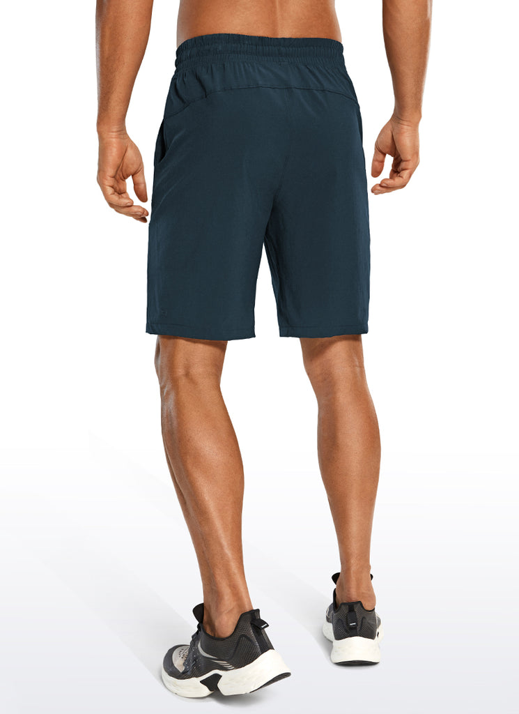 CRZ YOGA Men's Train Relaxed Fit Feathery-Fit Linerless Shorts 9'' Ink Blue