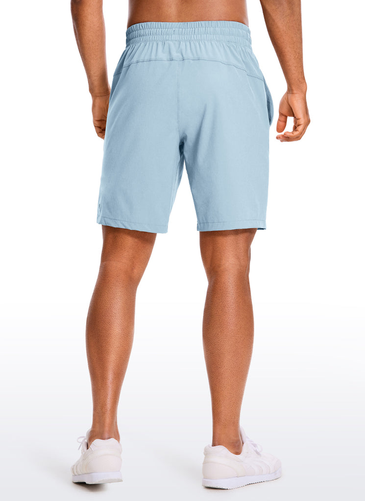 CRZ YOGA Men's Train Run Classic Fit Feathery-Fit Lined Shorts 9'' Navy