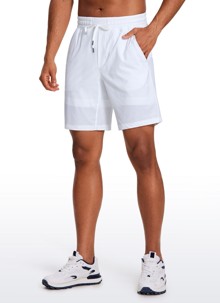 CRZ YOGA Men's Train Run Classic Fit Feathery-Fit Lined Shorts 9'' Lunar Rock