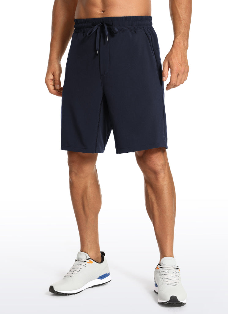CRZ YOGA Men's Train Run Classic Fit Feathery-Fit Lined Shorts 9'' Navy