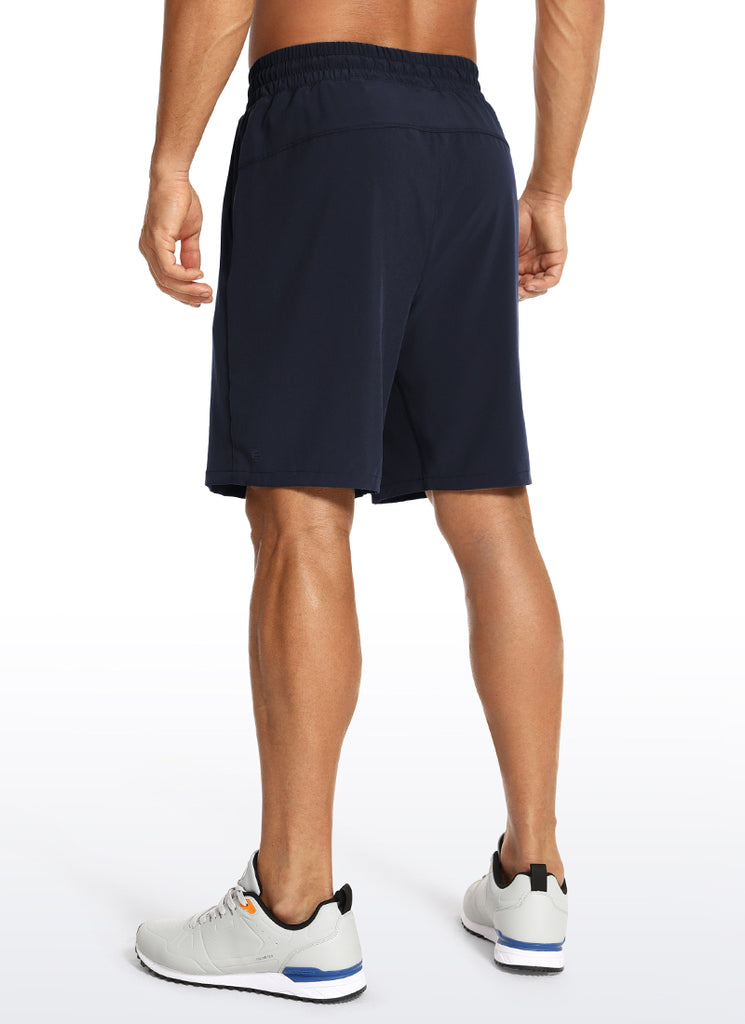 CRZ YOGA Men's Train Run Classic Fit Feathery-Fit Lined Shorts 9'' Navy