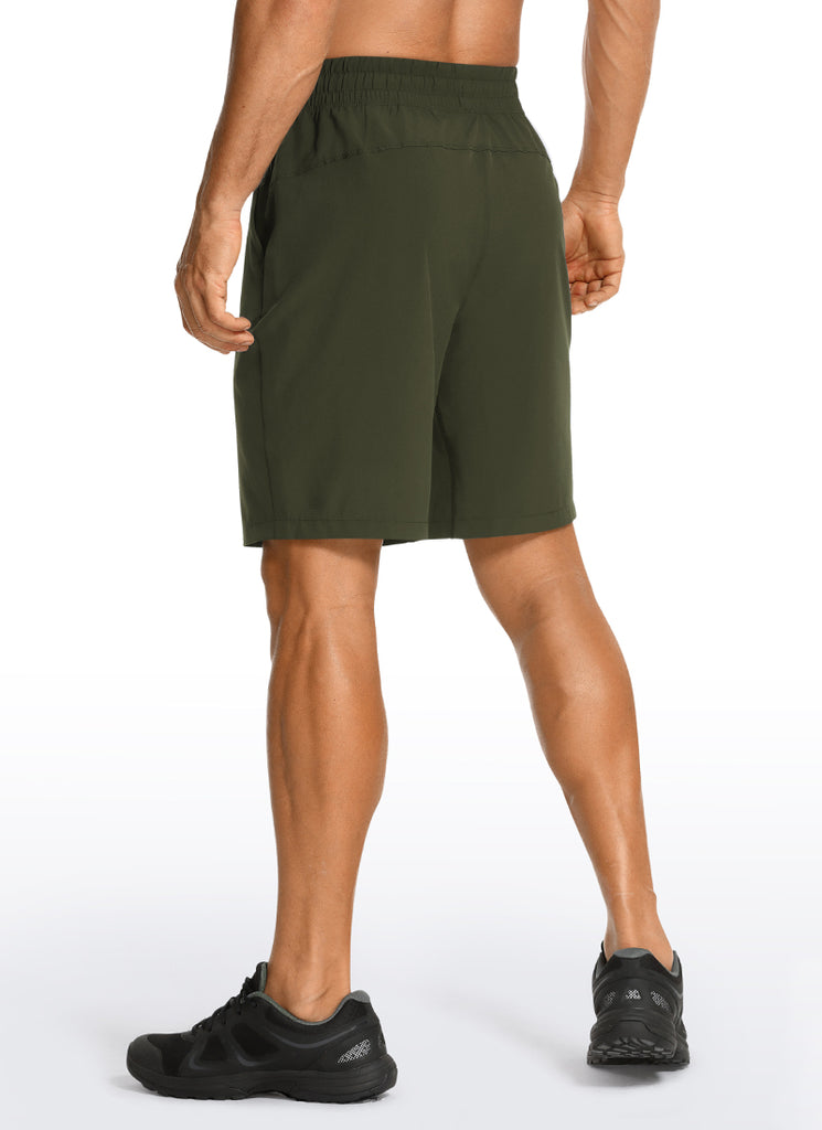 CRZ YOGA Men's Train Classic Fit Feathery-Fit Linerless Shorts 7'' Dark Chrome