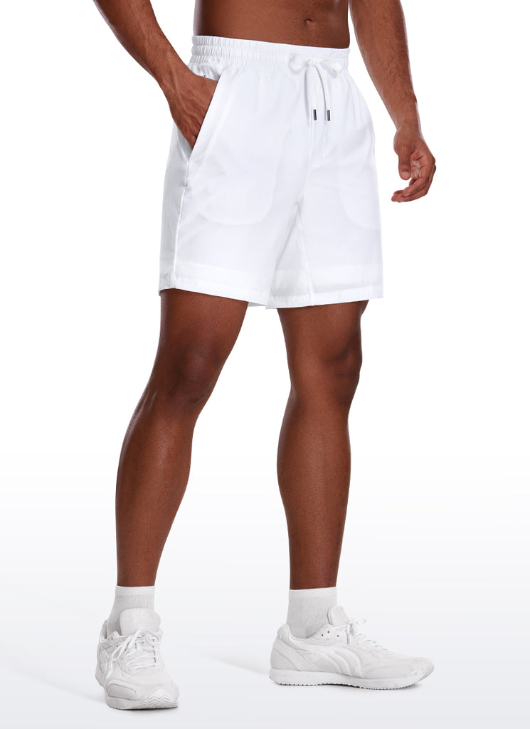 CRZ YOGA Men's Train Run Classic Fit Feathery-Fit Lined Shorts 7'' Navy