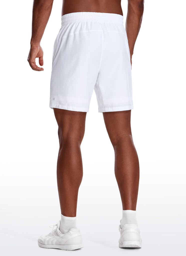 CRZ YOGA Men's Train Run Classic Fit Feathery-Fit Lined Shorts 7'' Navy