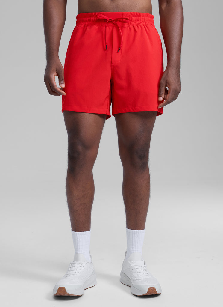 CRZ YOGA Men's Running Feathery-Fit Workout Linerless Shorts 5'' Dark Carbon