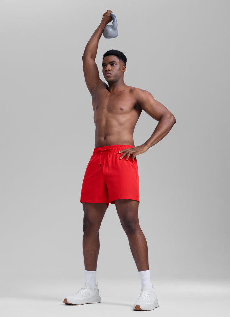 CRZ YOGA Men's Running Feathery-Fit Workout Linerless Shorts 5'' Grey Sage