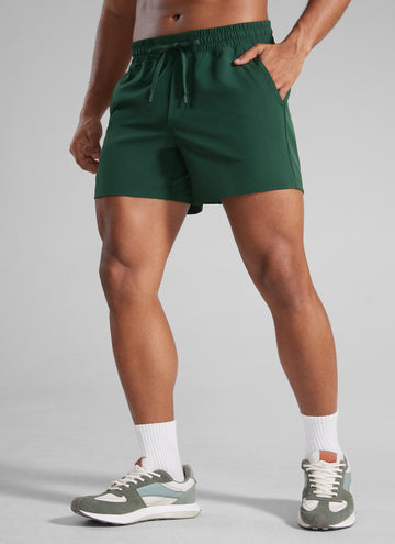 CRZ YOGA Men's Running Feathery-Fit Workout Linerless Shorts 5'' Coffee Brown