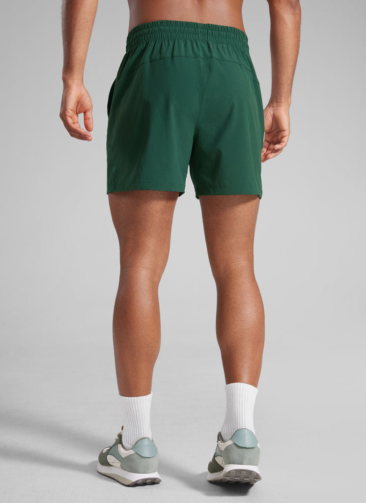 CRZ YOGA Men's Running Feathery-Fit Workout Linerless Shorts 5'' Legend Green