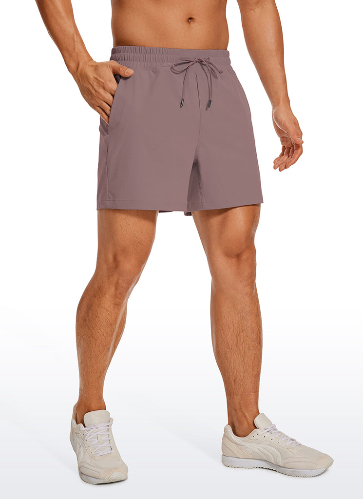 CRZ YOGA Men's Running Feathery-Fit Workout Linerless Shorts 5'' Mauve