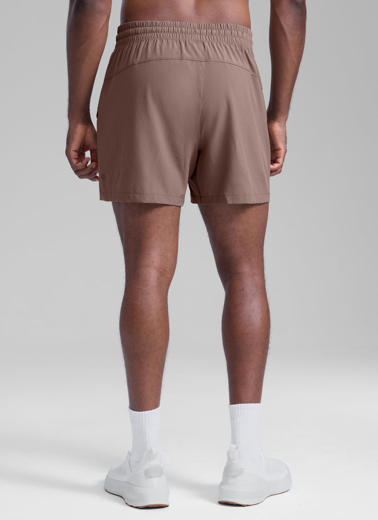 CRZ YOGA Men's Running Feathery-Fit Workout Linerless Shorts 5'' Brown Rock