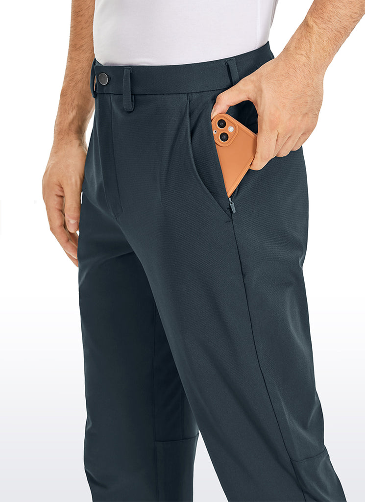 CRZ YOGA Mens Work Classic Fit All-Day Comfort Golf Pants Pockets 30'' Black