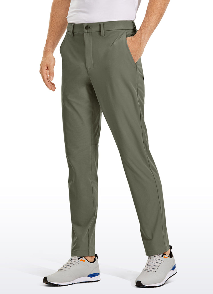 CRZ YOGA Mens Work Classic Fit All-Day Comfort Golf Pants Pockets 32'' Gull Gray