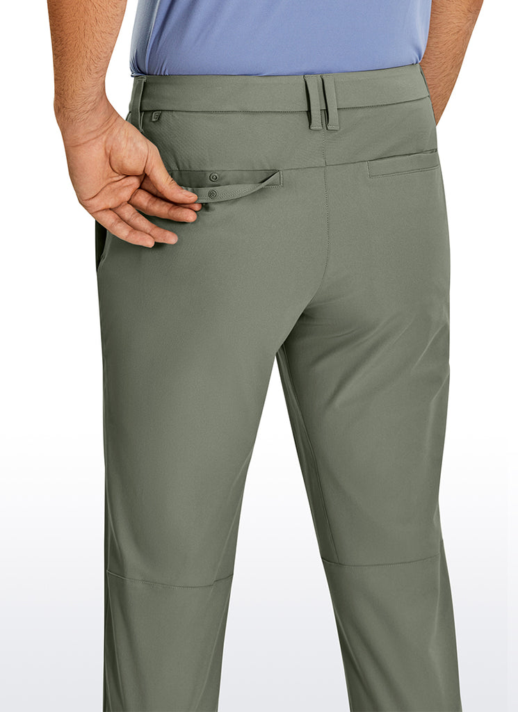 CRZ YOGA Mens Work Classic Fit All-Day Comfort Golf Pants Pockets 34'' Black
