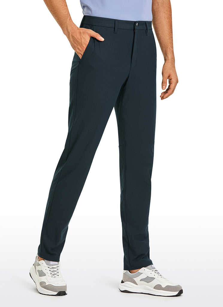 CRZ YOGA Mens Work Classic Fit All-Day Comfort Golf Pants Pockets 34'' True Navy