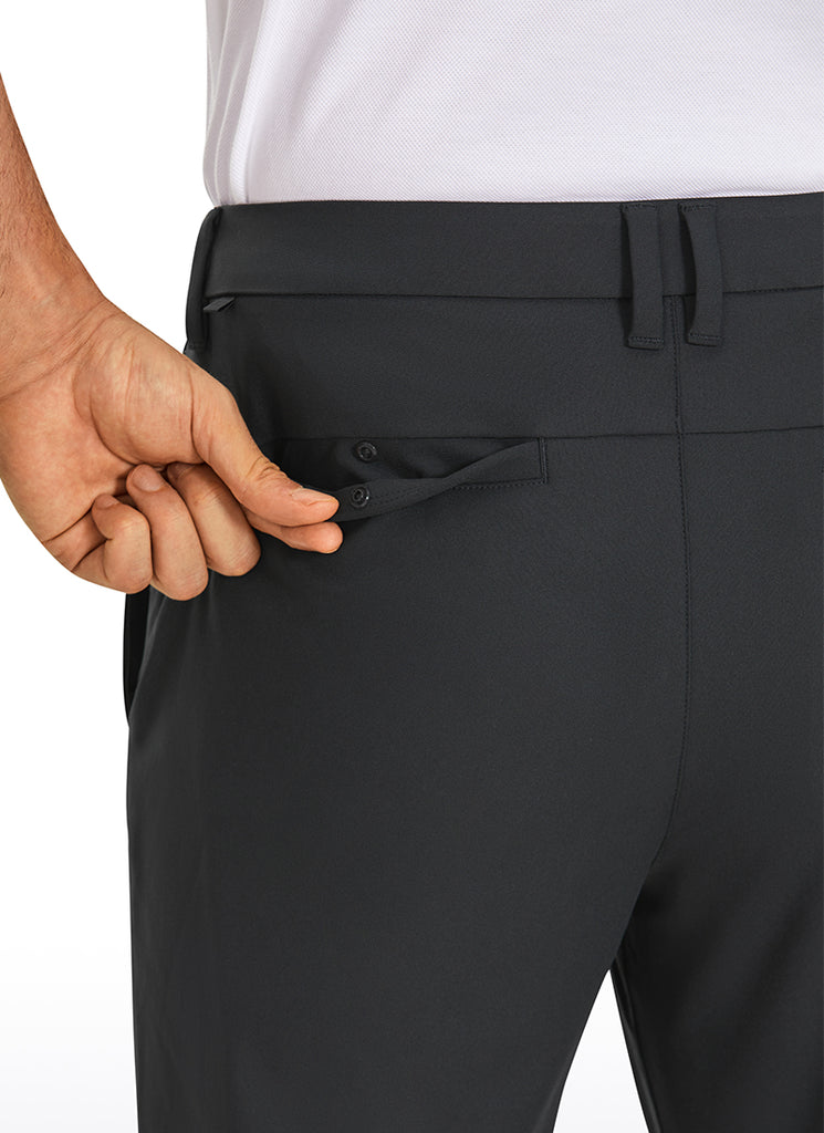 CRZ YOGA Mens Work Classic Fit All-Day Comfort Golf Pants Pockets 34'' Black