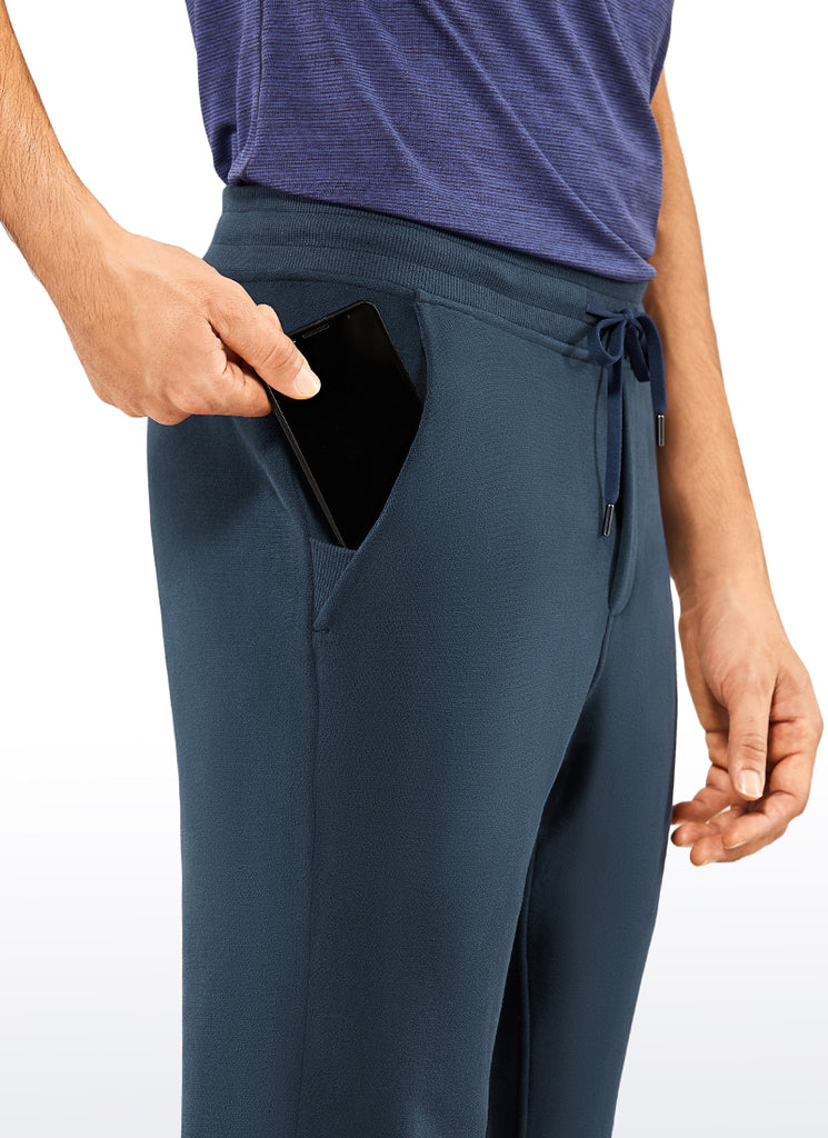 CRZ YOGA Men's Train Relaxed Fit Cotton Fleece Lined Joggers 29'' Black