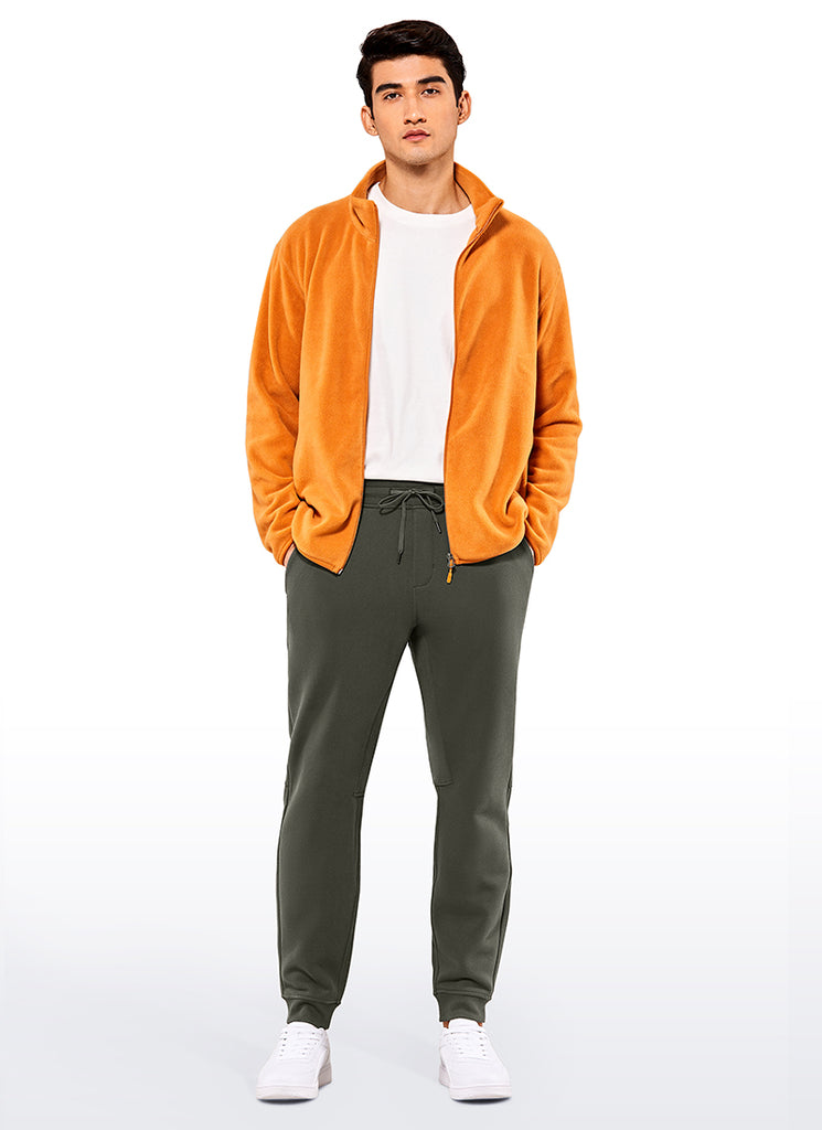 CRZ YOGA Men's Train Relaxed Fit Cotton Fleece Lined Joggers 29'' Ink Blue