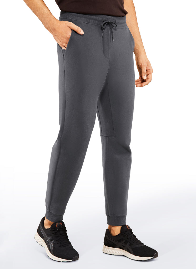 CRZ YOGA Men's Train Relaxed Fit Cotton Fleece Lined Joggers 29'' Ink Blue