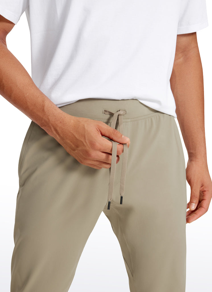 CRZ YOGA Men's Run Slim Fit On the Travel Joggers 30''- Ankle Zipper Cliff Ash