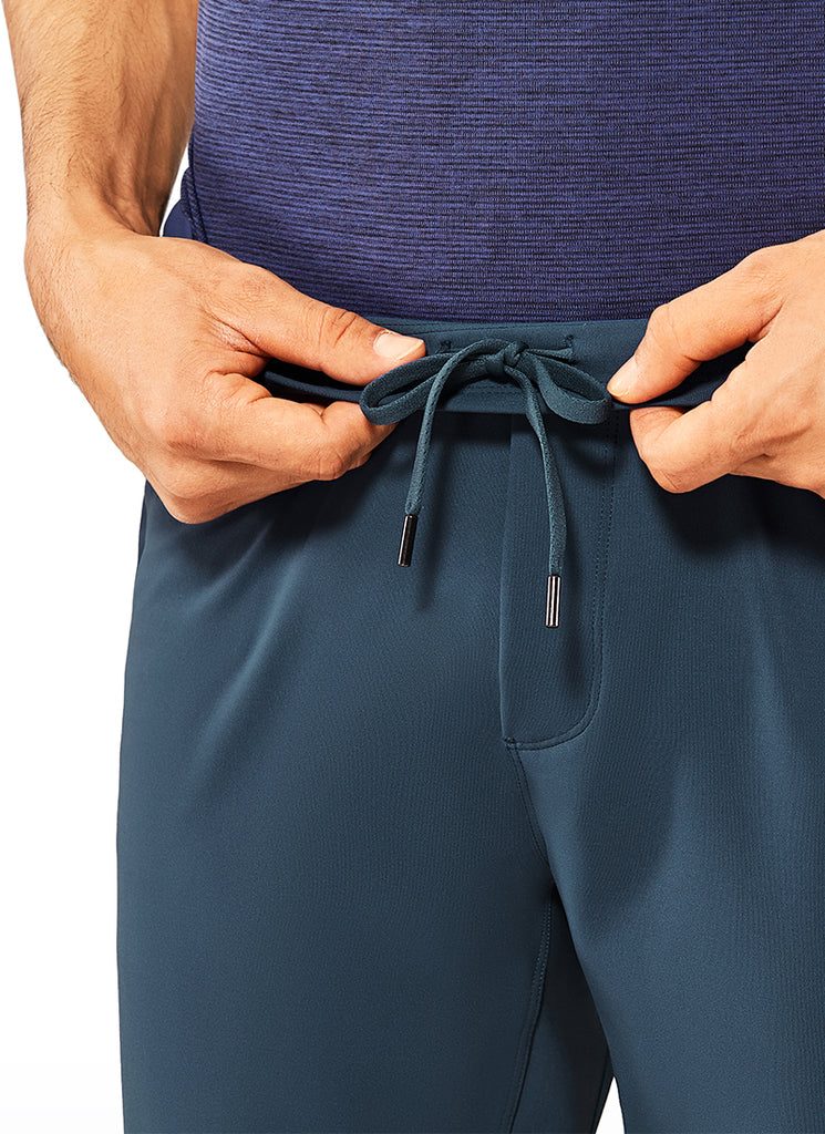 CRZ YOGA Men's Run Slim Fit On the Travel Joggers 30''- Ankle Zipper Dark Olive