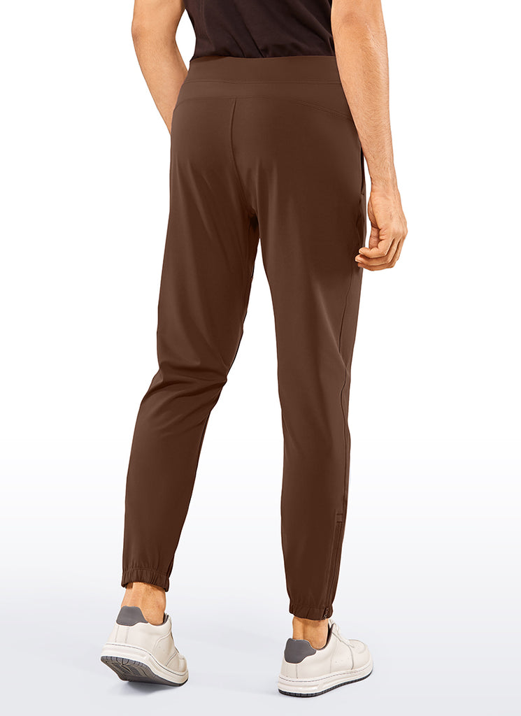 CRZ YOGA Men's Run Slim Fit On the Travel Joggers 30''- Ankle Zipper Electric Blue