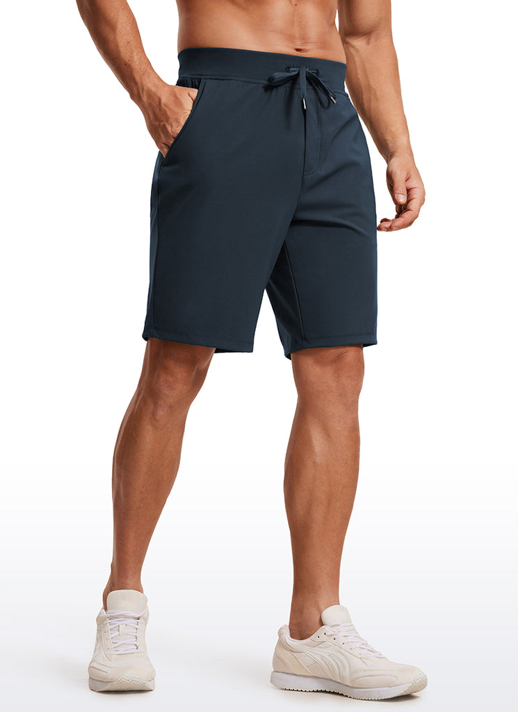 CRZ YOGA Men's Train Relaxed Fit On the Travel Linerless Shorts 9'' Khali Barley