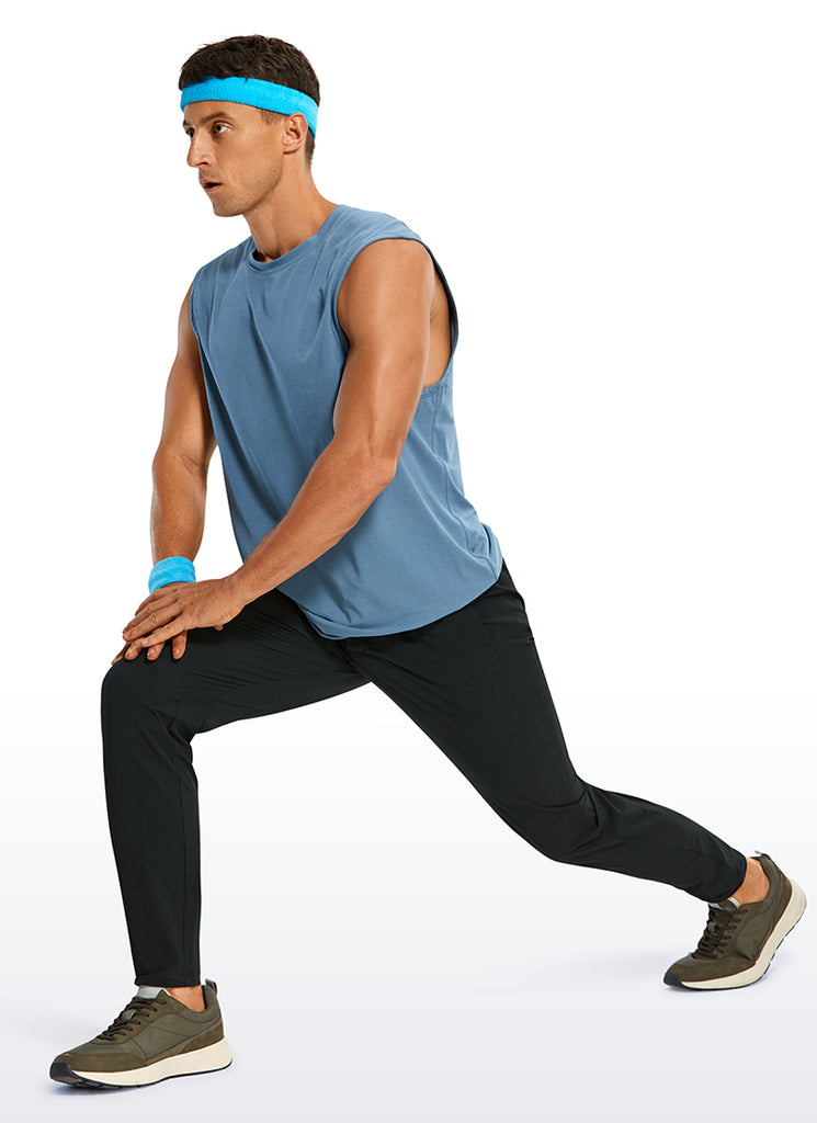 CRZ YOGA Men's Train Relaxed Fit Quick Dry Workout Pants 30'' Melanite