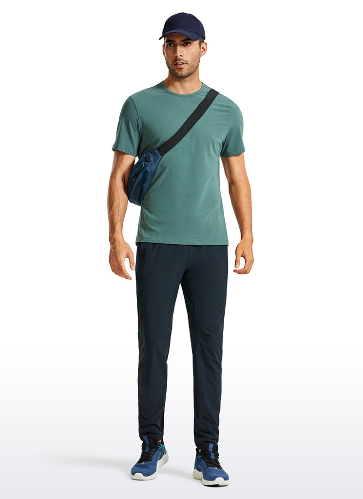 CRZ YOGA Men's Train Relaxed Fit Quick Dry Workout Pants 30'' Black