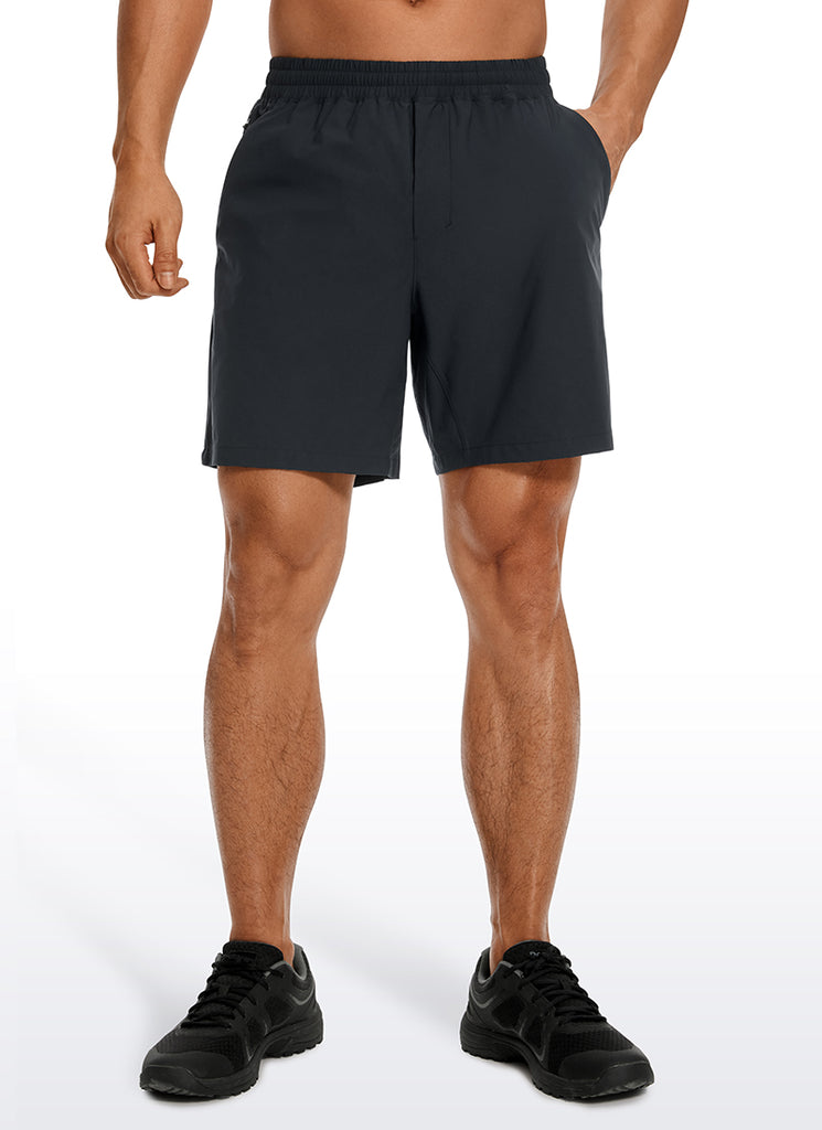 CRZ YOGA Men's Running Ultra-Light Linerless Shorts 7'' Black