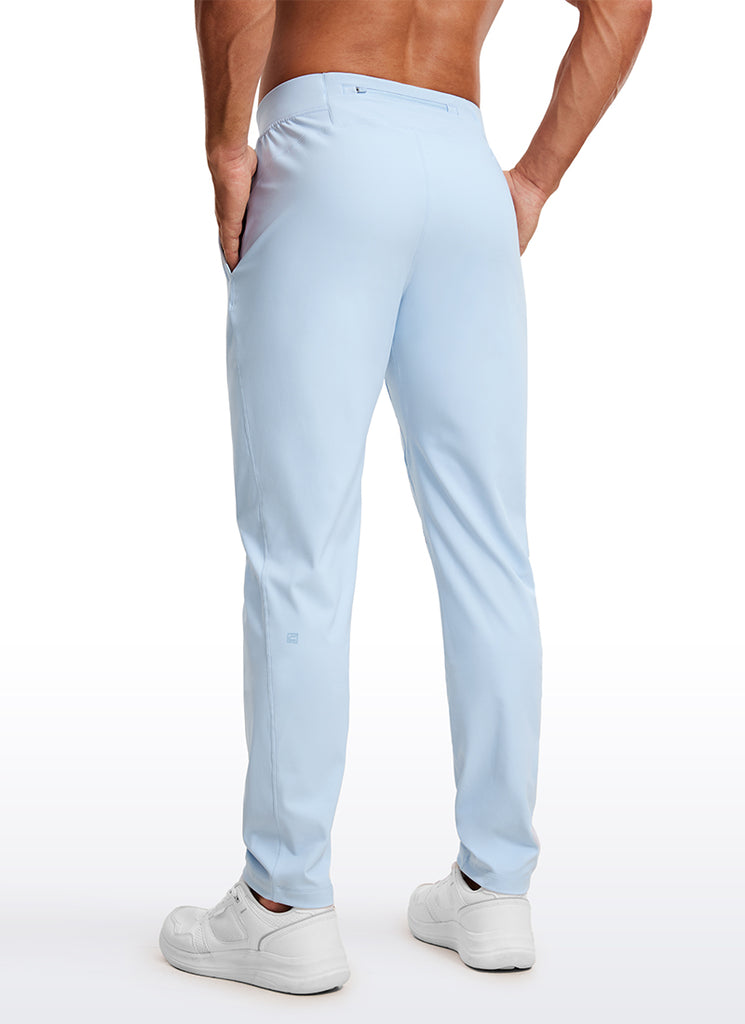 CRZ YOGA Men's Train Relaxed Fit On the Travel Pants 30'' Dark Brown