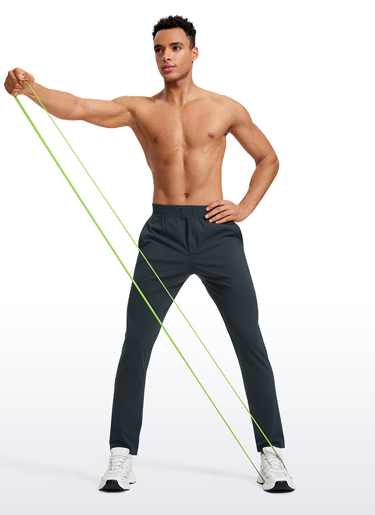 CRZ YOGA Men's Train Relaxed Fit On the Travel Pants 30'' Grey Sage