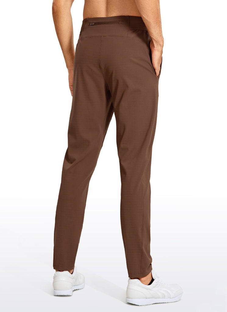 CRZ YOGA Men's Train Relaxed Fit On the Travel Pants 30'' Dark Brown