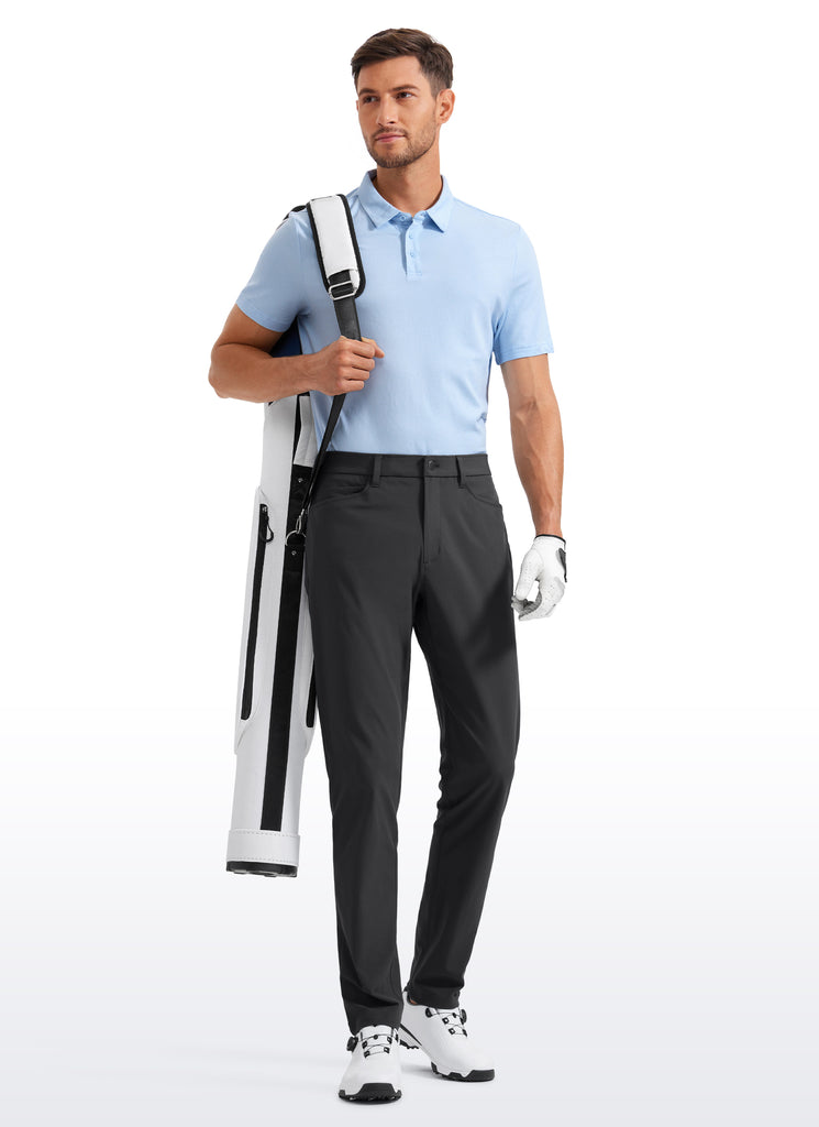 CRZ YOGA Mens Work Slim Fit All-Day Comfort Golf Pants 5 Pockets 32'' True Navy