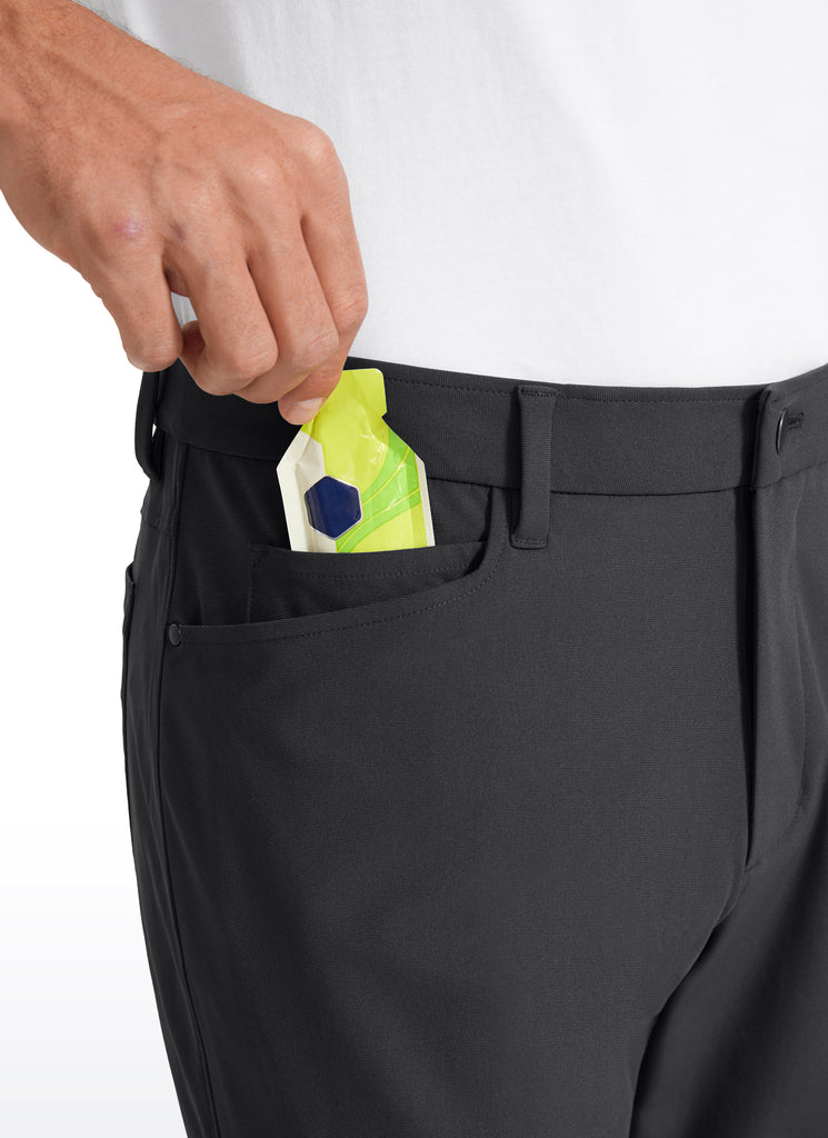 CRZ YOGA Mens Work Slim Fit All-Day Comfort Golf Pants 5 Pockets 32'' True Navy