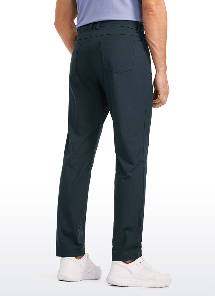 CRZ YOGA Mens Work Slim Fit All-Day Comfort Golf Pants 5 Pockets 32'' Gull Gray