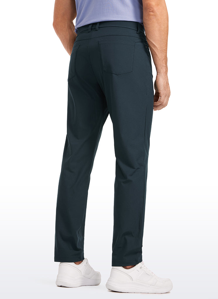 CRZ YOGA Men's Lightweight Casual All Day Comfy Quick Dry Pant (5 pockets) True Navy