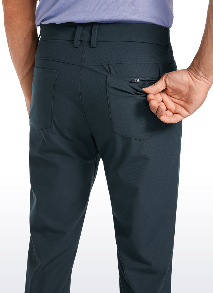 CRZ YOGA Mens Work Slim Fit All-Day Comfort Golf Pants 5 Pockets 30'' True Navy
