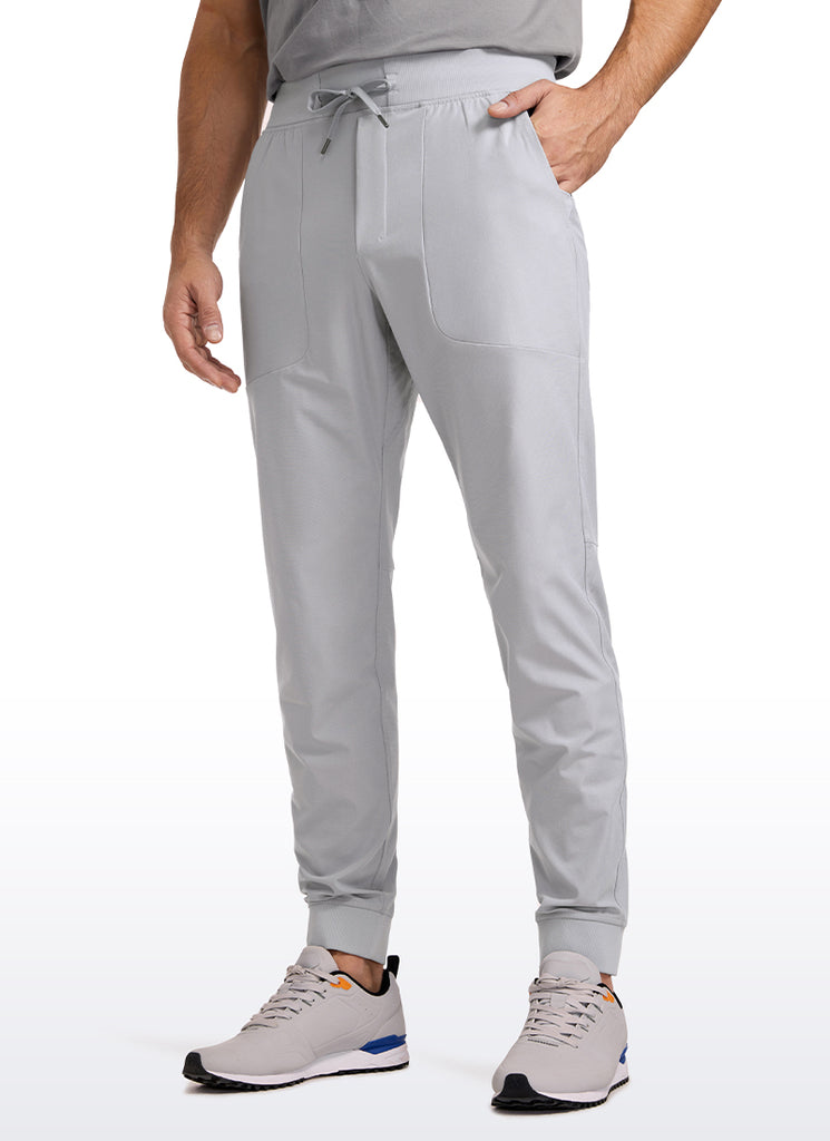 CRZ YOGA Man's  All-Day Comfy Golf Pocket Slim Fit Pant 28" Platinum Grey