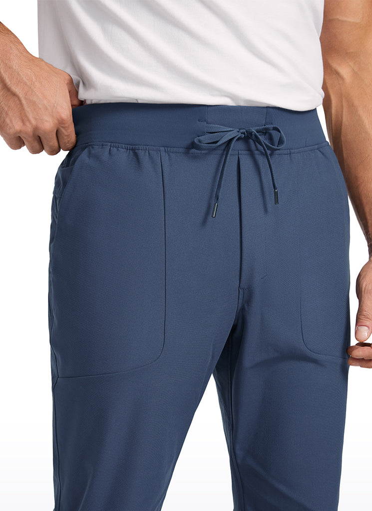 CRZ YOGA Mens Work Slim Fit All-Day Comfort Golf Joggers 30'' Electric Blue